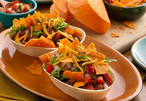 Cheesy Nacho Walking Taco Bowls