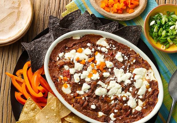 Cheesy Refried Black Bean Dip
