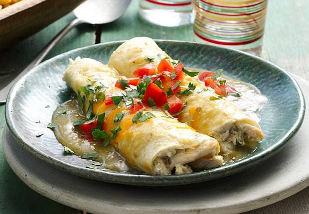 Creamy Chicken & Chile Enchiladas