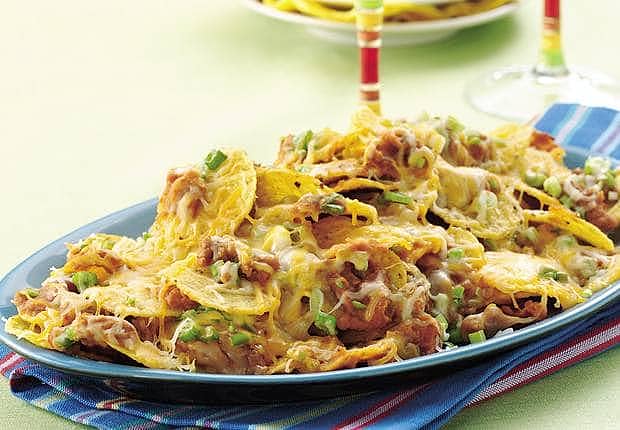 Double Cheese and Bean Nachos