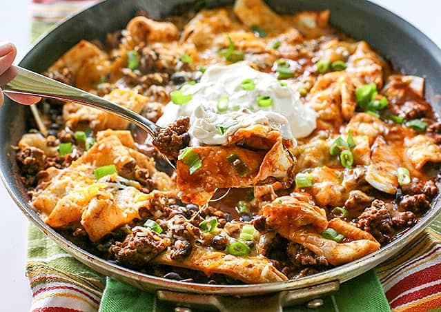 Easy Beef Burrito Skillet
