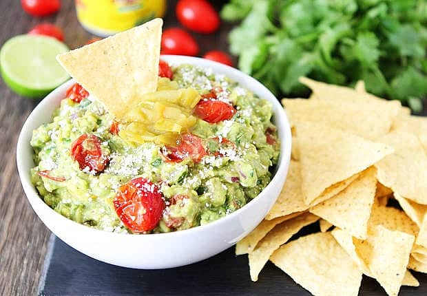 Green Chile and Roasted Tomato Guacamole