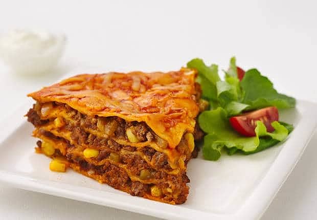 Healthified Beef Enchilada Pie