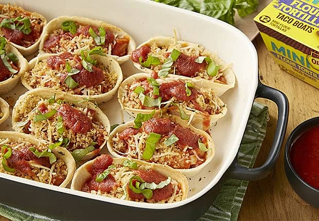 Mini Chicken Parmesan Lasagna Bowls