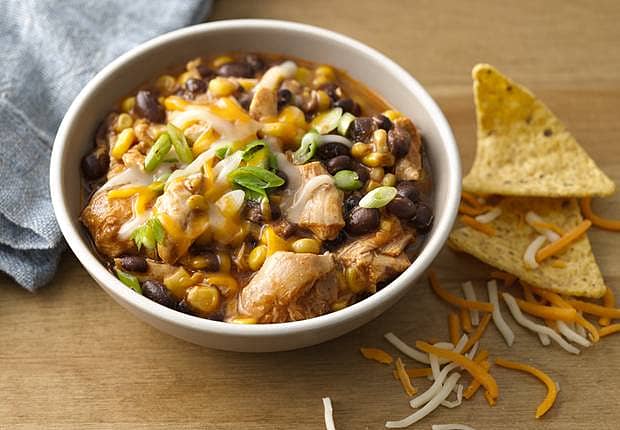 Slow-Cooker Cheesy Chicken Enchilada Chili