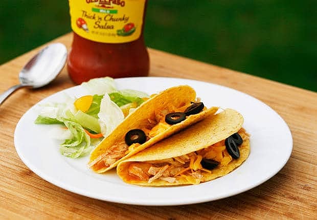 Slow-Cooker Chicken Enchiladas Tacos