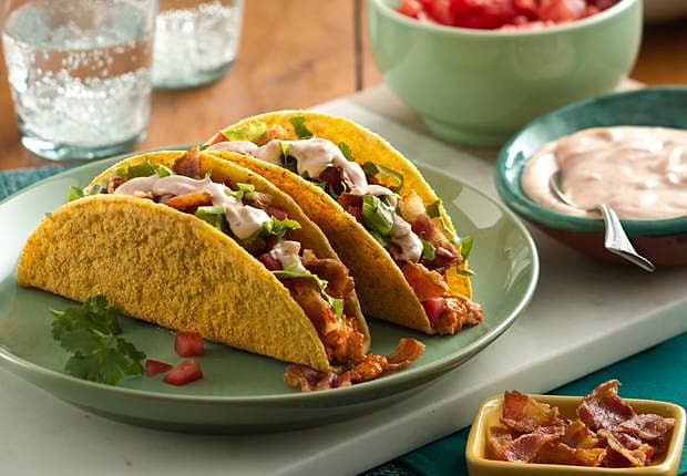 Turkey Club Ranch Tacos