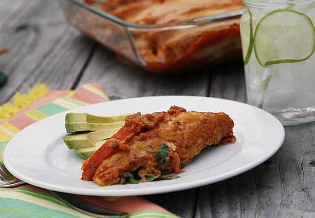 Veggie and Bean Enchiladas